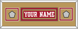 San Francisco Nameplate & 2 Super Bowl Patches - Home Red - Double Mat 14