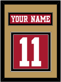 San Francisco Nameplate & Number (Back) - Home Red - Double Mat 3