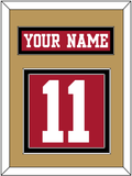 San Francisco Nameplate & Number (Back) - Home Red - Double Mat 3