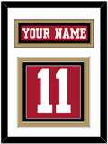 San Francisco Nameplate & Number (Back) - Home Red - Triple Mat 2