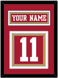 San Francisco Nameplate & Number (Back) - Home Red - Triple Mat 4