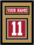 San Francisco Nameplate & Number (Back) - Home Red - Triple Mat 5