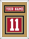 San Francisco Nameplate & Number (Back) - Home Red - Triple Mat 5