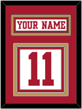San Francisco Nameplate & Number (Back) - Road White - Triple Mat 2