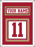 San Francisco Nameplate & Number (Back) - Road White - Triple Mat 2