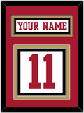 San Francisco Nameplate & Number (Back) - Road White - Triple Mat 3