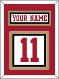 San Francisco Nameplate & Number (Back) - Road White - Triple Mat 3