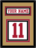 San Francisco Nameplate & Number (Back) - Road White - Triple Mat 5