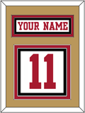 San Francisco Nameplate & Number (Back) - Road White - Triple Mat 5