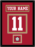San Francisco Nameplate & Number (Back) With Super Bowl Patch - Home Red - Double Mat 2