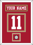 San Francisco Nameplate & Number (Back) With Super Bowl Patch - Home Red - Double Mat 2