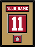 San Francisco Nameplate & Number (Back) With Super Bowl Patch - Home Red - Double Mat 3