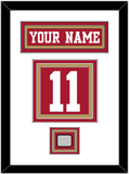 San Francisco Nameplate & Number (Back) With Super Bowl Patch - Home Red - Triple Mat 1
