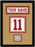 San Francisco Nameplate & Number (Back) With Super Bowl Patch - Road White - Triple Mat 4