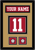 San Francisco Nameplate & Number (Back) With 2 Super Bowl Patches - Home Red - Double Mat 3