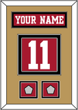San Francisco Nameplate & Number (Back) With 2 Super Bowl Patches - Home Red - Double Mat 3