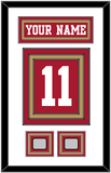 San Francisco Nameplate & Number (Back) With 2 Super Bowl Patches - Home Red - Triple Mat 1