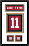 San Francisco Nameplate & Number (Back) With 2 Super Bowl Patches - Home Red - Triple Mat 2