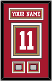 San Francisco Nameplate & Number (Back) With 2 Super Bowl Patches - Home Red - Triple Mat 4