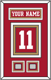 San Francisco Nameplate & Number (Back) With 2 Super Bowl Patches - Home Red - Triple Mat 4