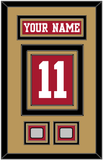 San Francisco Nameplate & Number (Back) With 2 Super Bowl Patches - Home Red - Triple Mat 5