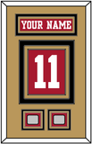 San Francisco Nameplate & Number (Back) With 2 Super Bowl Patches - Home Red - Triple Mat 5
