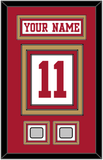 San Francisco Nameplate & Number (Back) With 2 Super Bowl Patches - Road White - Triple Mat 2