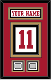 San Francisco Nameplate & Number (Back) With 2 Super Bowl Patches - Road White - Triple Mat 3