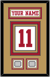 San Francisco Nameplate & Number (Back) With 2 Super Bowl Patches - Road White - Triple Mat 4
