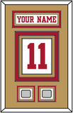 San Francisco Nameplate & Number (Back) With 2 Super Bowl Patches - Road White - Triple Mat 4