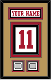 San Francisco Nameplate & Number (Back) With 2 Super Bowl Patches - Road White - Triple Mat 5