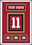 San Francisco Nameplate & Number (Back) With 3 Super Bowl Patches - Home Red - Triple Mat 3