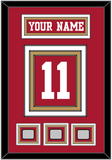 San Francisco Nameplate & Number (Back) With 3 Super Bowl Patches - Home Red - Triple Mat 4