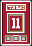 San Francisco Nameplate & Number (Back) With 3 Super Bowl Patches - Home Red - Triple Mat 4