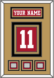 San Francisco Nameplate & Number (Back) With 3 Super Bowl Patches - Home Red - Triple Mat 5