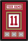 San Francisco Nameplate & Number (Back) With 3 Super Bowl Patches - Road White - Triple Mat 2