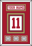 San Francisco Nameplate & Number (Back) With 3 Super Bowl Patches - Road White - Triple Mat 2