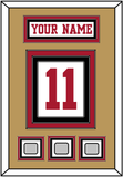 San Francisco Nameplate & Number (Back) With 3 Super Bowl Patches - Road White - Triple Mat 5