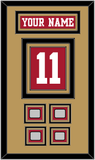 San Francisco Nameplate & Number (Back) With 4 Super Bowl Patches - Home Red - Triple Mat 5
