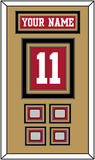 San Francisco Nameplate & Number (Back) With 4 Super Bowl Patches - Home Red - Triple Mat 5