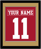 San Francisco Nameplate & Number (Back) Combined - Home Red - Single Mat 2