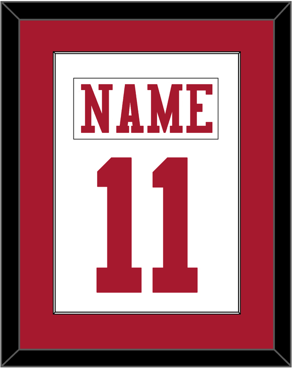 San Francisco Nameplate & Number (Back) Combined - Road White - Single Mat 1