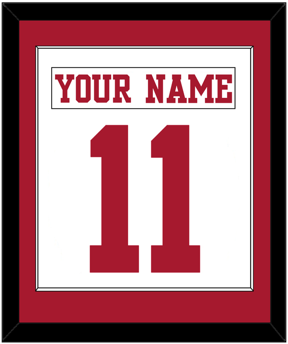 San Francisco Nameplate & Number (Back) Combined - Road White - Single Mat 1