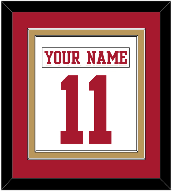 San Francisco Nameplate & Number (Back) Combined - Road White - Double Mat 2