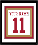 San Francisco Nameplate & Number (Back) Combined - Road White - Triple Mat 1