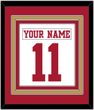 San Francisco Nameplate & Number (Back) Combined - Road White - Triple Mat 2