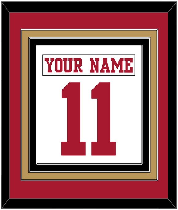 San Francisco Nameplate & Number (Back) Combined - Road White - Triple Mat 3