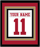San Francisco Nameplate & Number (Back) Combined - Road White - Triple Mat 3