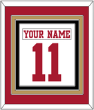 San Francisco Nameplate & Number (Back) Combined - Road White - Triple Mat 3