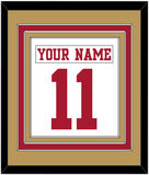 San Francisco Nameplate & Number (Back) Combined - Road White - Triple Mat 4